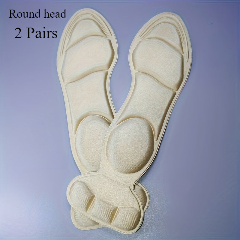 Unisex Memory Foam Insoles Non-Slip Comfort Support Black Beige