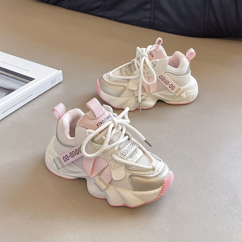 Kids' Breathable Low Top Sneakers for Girls Sport Casual Hiking Rubber Sole