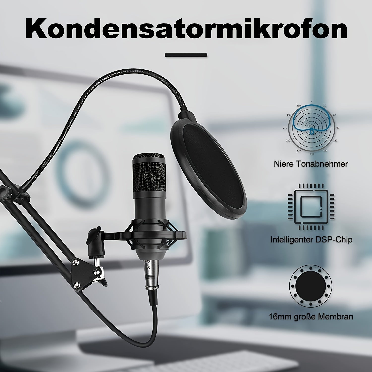 Podcast Studio Kit with Audio Interface, Microphone, Mixer for Recording and Streaming