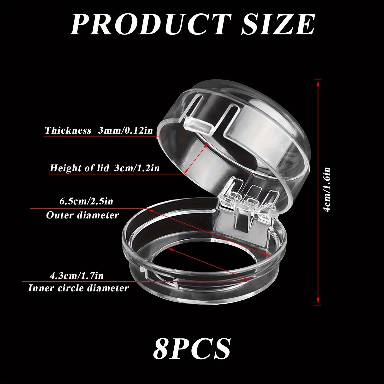 8 ta paket oshxona gaz pechining kalit qopqog'i, xavfsiz, yog'ga chidamli, tozalash oson