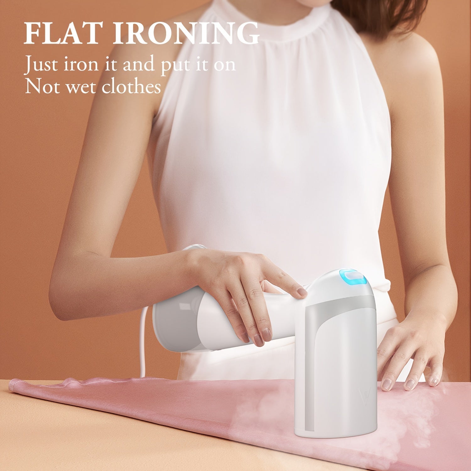 1500W quvvat va 240V voltajga ega bo'lgan Steam temir, qiyinchiliksiz kiyimlar uchun portativ dizayn va 300ml suv tanki bilan jihozlangan.