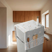 Dust-Proof Refrigerator Cover Floral Design Scratch-Free Home Appliance Protection