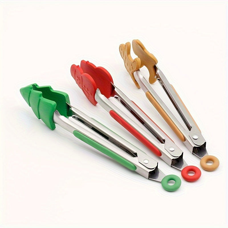 Stainless Steel Silicone Food Clip for Barbecue and Baking High Temperature Resistant Durable