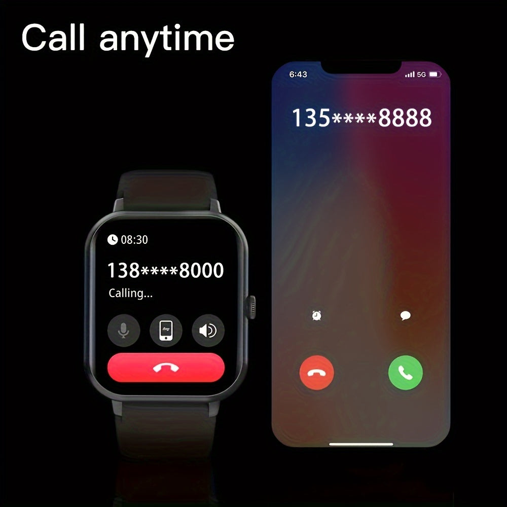 1.83 Inch Full Screen Metal Body Smart Watch for Android iPhone with Wireless Voice Calling and IP68 Water Resistance