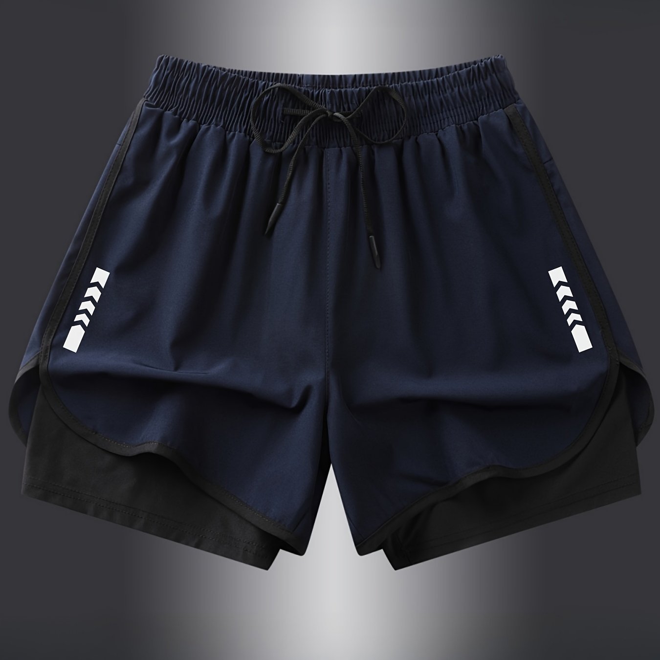 Men's Active Sports Shorts Quick-Dry Polyester Blend Regular Fit for Running Training