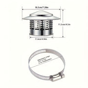 Stainless Steel Chimney Cap with Rain Protection Mesh and Bird Guard 11.43cm