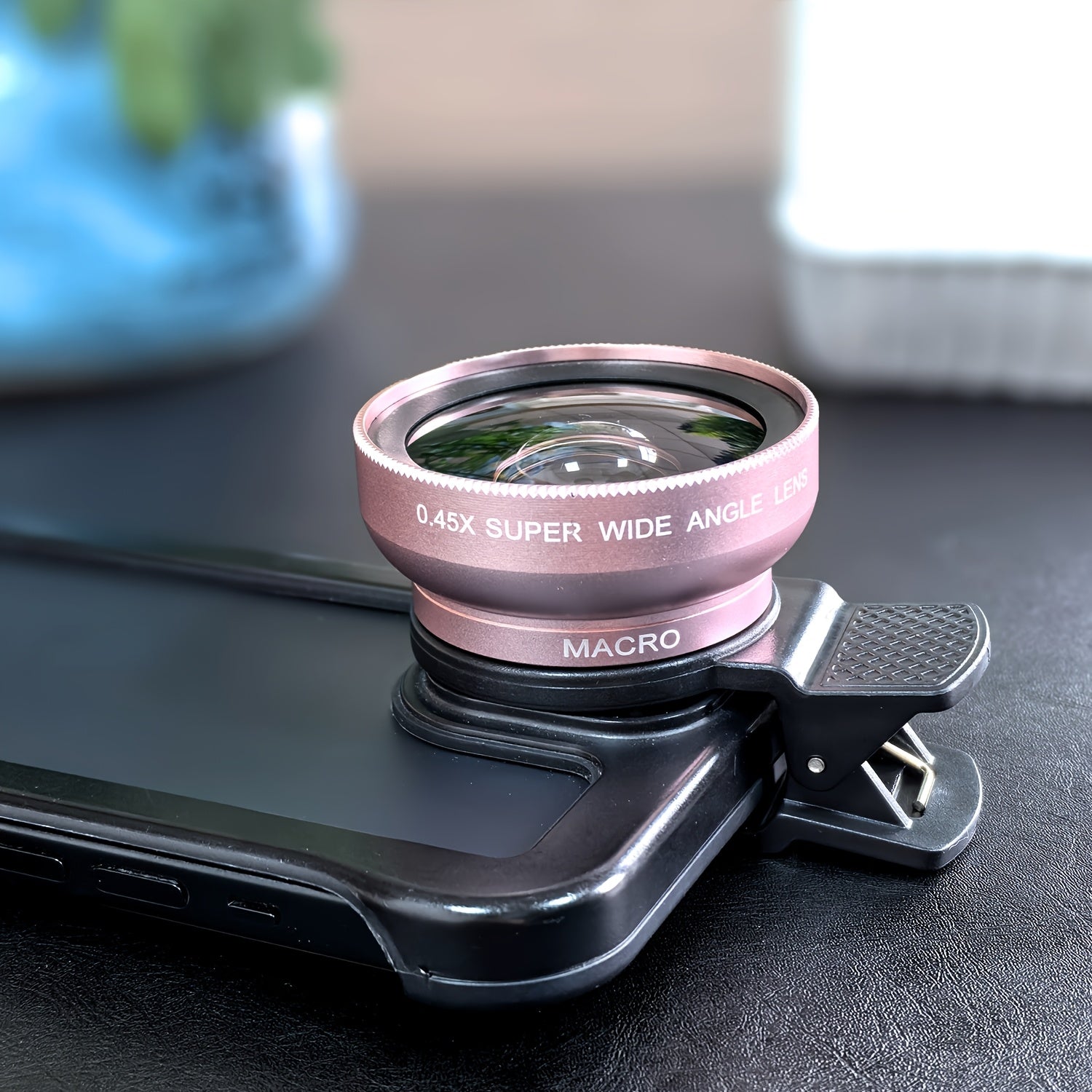 2-in-1 Smartphone Camera Lens Kit with 0.45 Wide Angle and Macro Lenses, 37mm Universal Clip