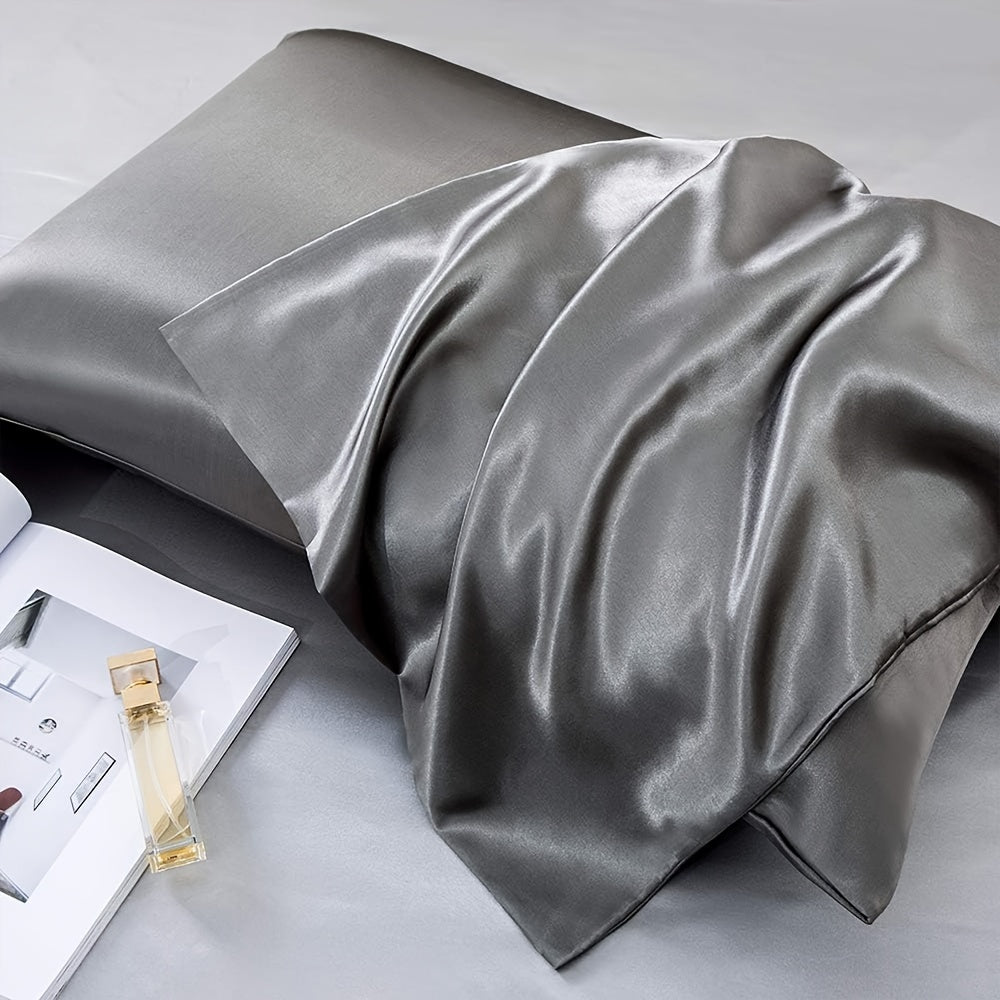 Two-Pack Satin Pillowcases Ultra Soft Cooling Hair Sleep Covers