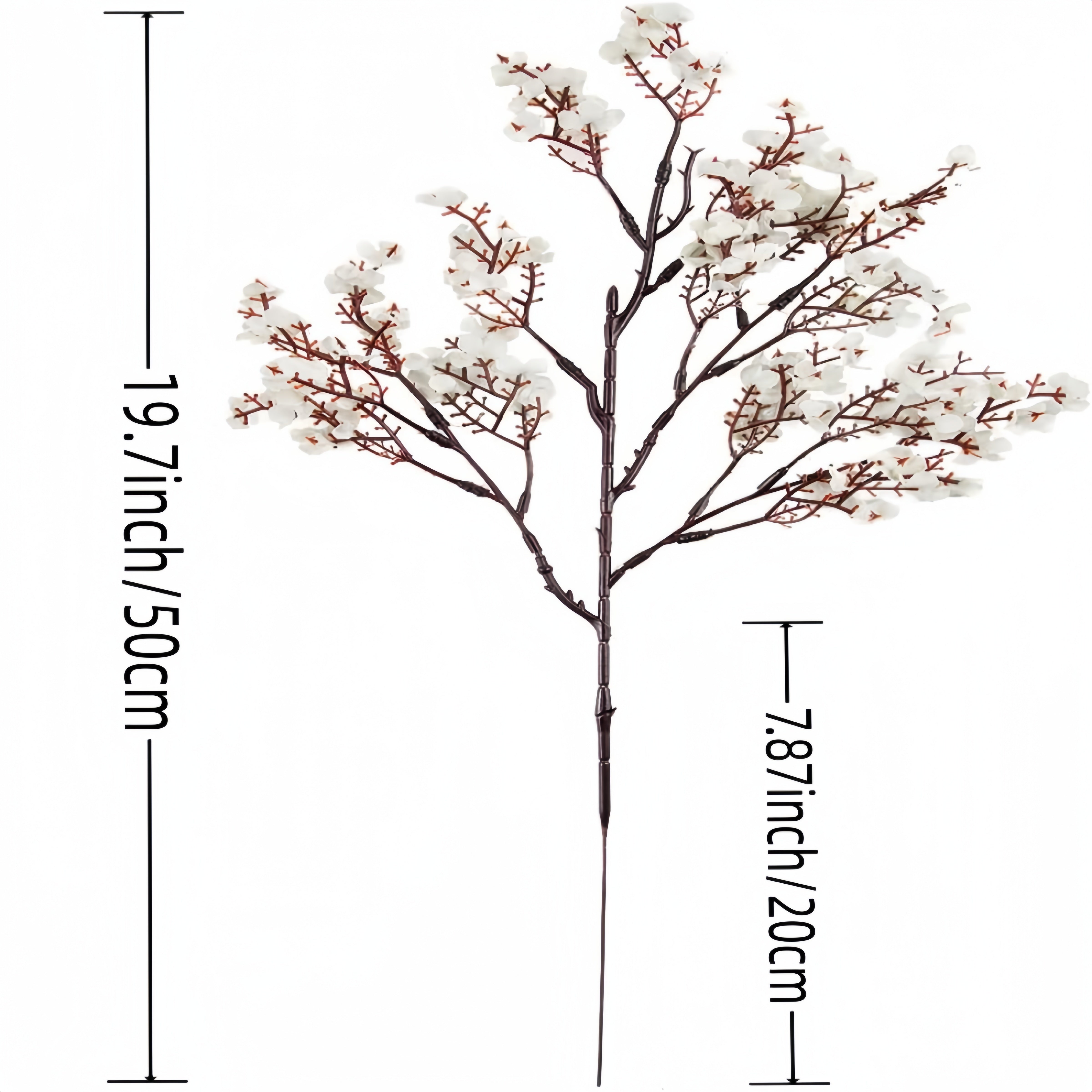 Nikohlar, uy bezaklari va partiyalar uchun 10 ta shoxli sun'iy chaqaloq nafasidan buket
