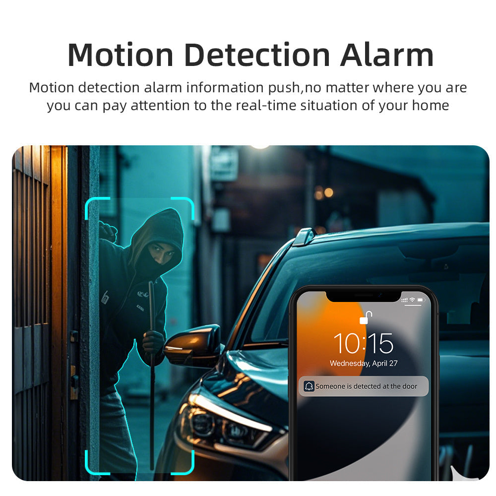 Outdoor Security Camera System with Floodlight AI Motion Detection Night Vision Two-Way Audio