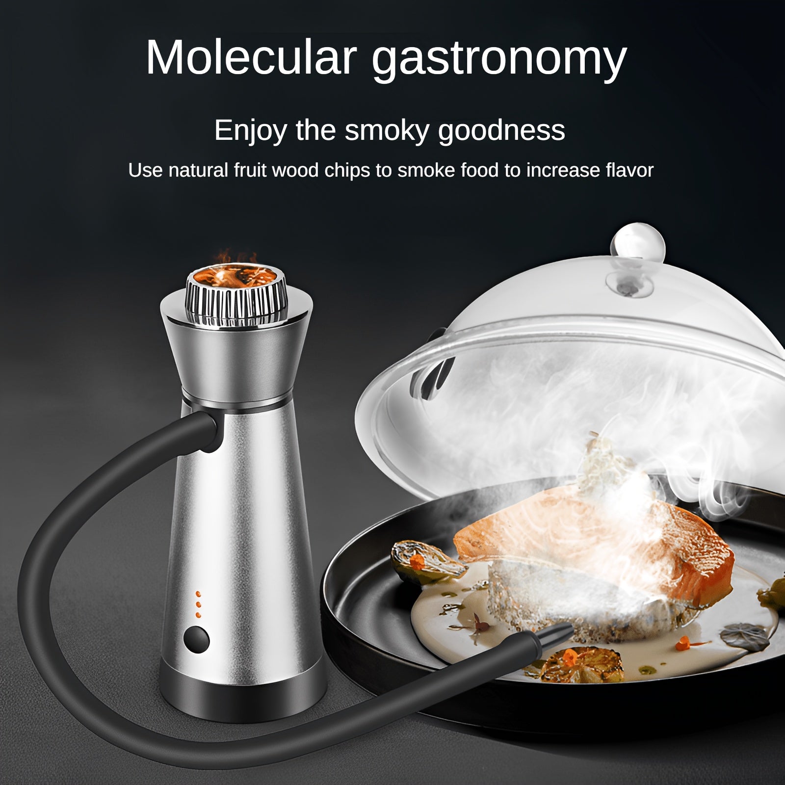 Portable Handheld Smoke Infuser for Cocktails and Steak with Aluminum and Titanium