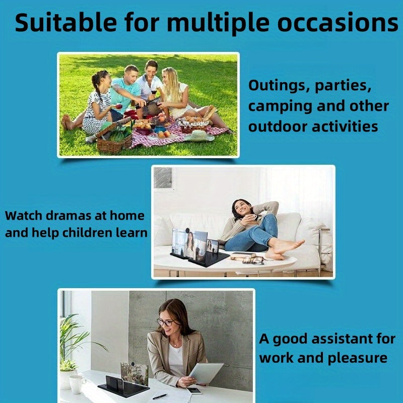 Smartphone Screen Amplifier 10/12 Inch Portable Stand Eye Protection for Students and Elderly