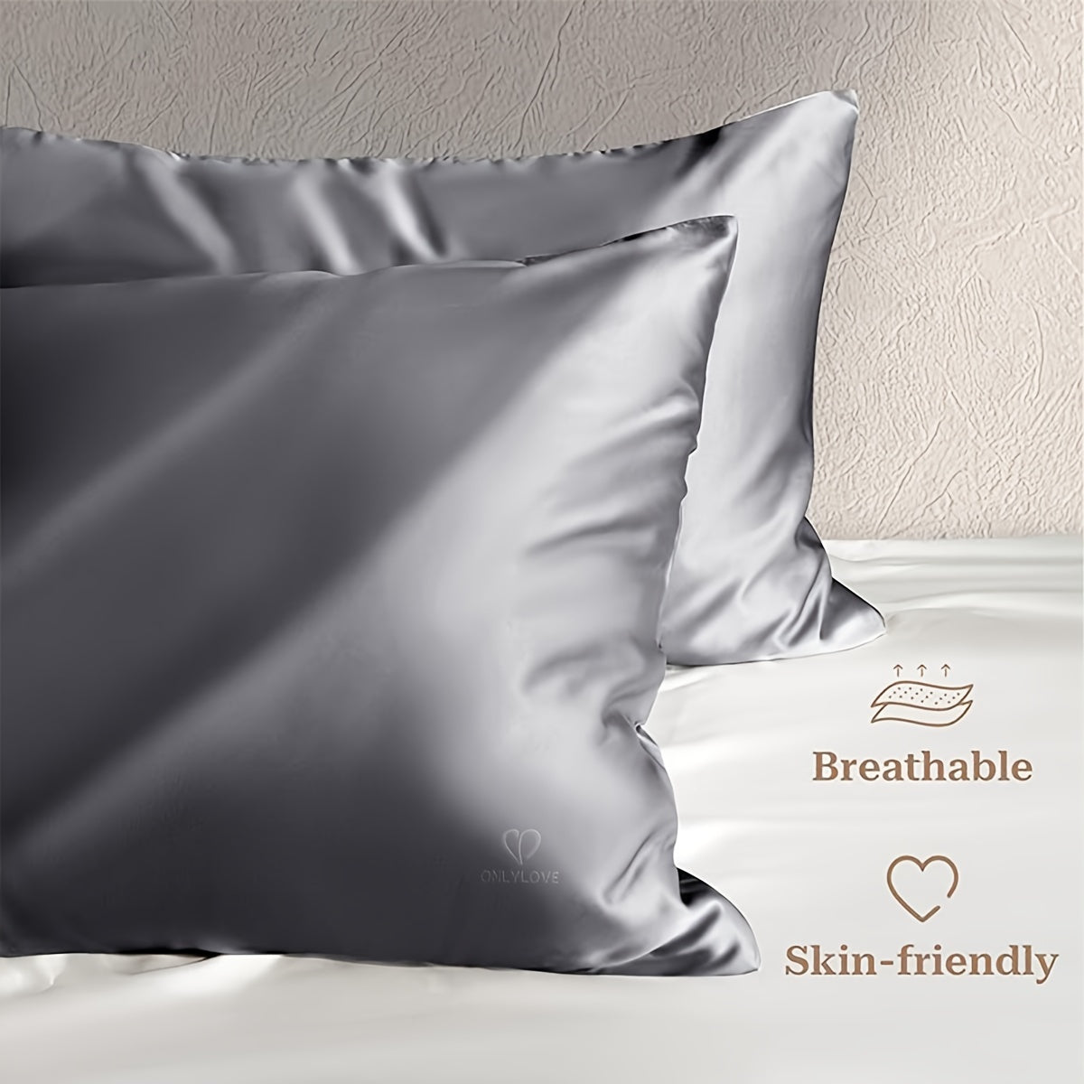 Microfiber Satin Pillowcase for Hair and Skin Protection Ultra-Soft Envelope Closure