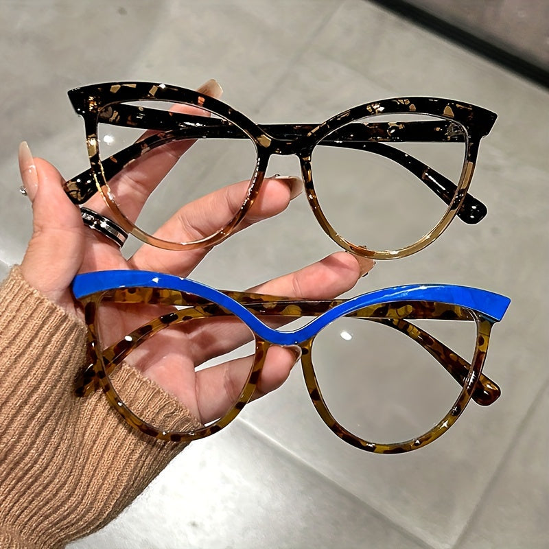 Retro ilhomlantirgan mushuk ko‘zoynaklar ayollar uchun shaffof linzalar bilan zamonaviy kompyuter ko‘zoynaklari