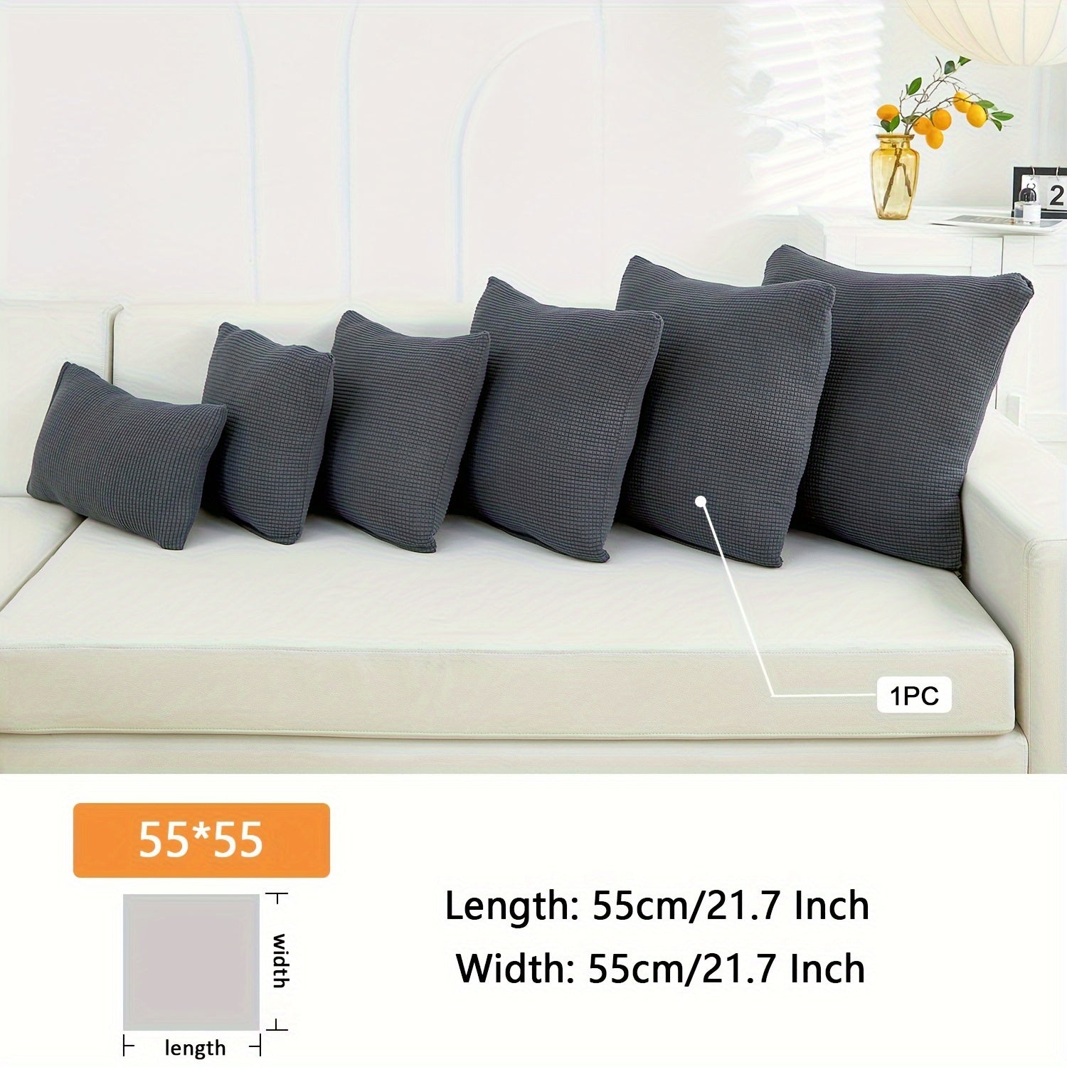 Наволочки из полиэстера и спандекса 45,72x45,72 см с молнией, моются в машине