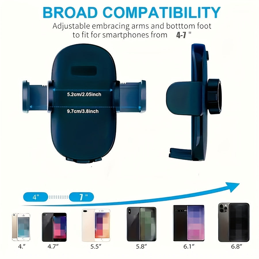 Avtomobil ventilyatsiyasi uchun telefon o'rnatgich, yozg'ichli klip, havo ventilyatsiyasi, mobil telefon uchun mos keladigan, sozlanadigan karama uchun iPhone Android