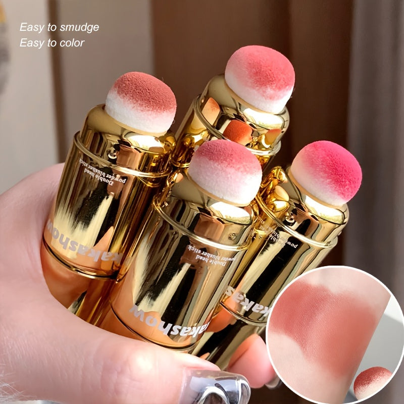 Женский водостойкий двухсторонний румяна-стик с матовым финишем, наслоение покрытия, оранжевый, розовый, красный