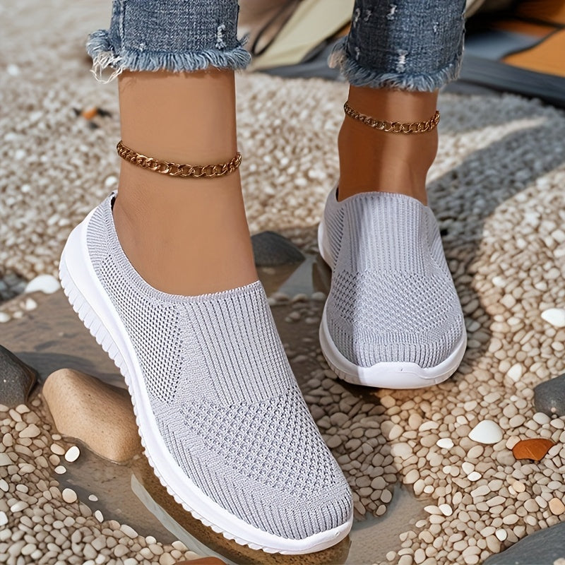 Women's Slip-On Loafers Breathable Fabric PU Sole Casual Spring Summer