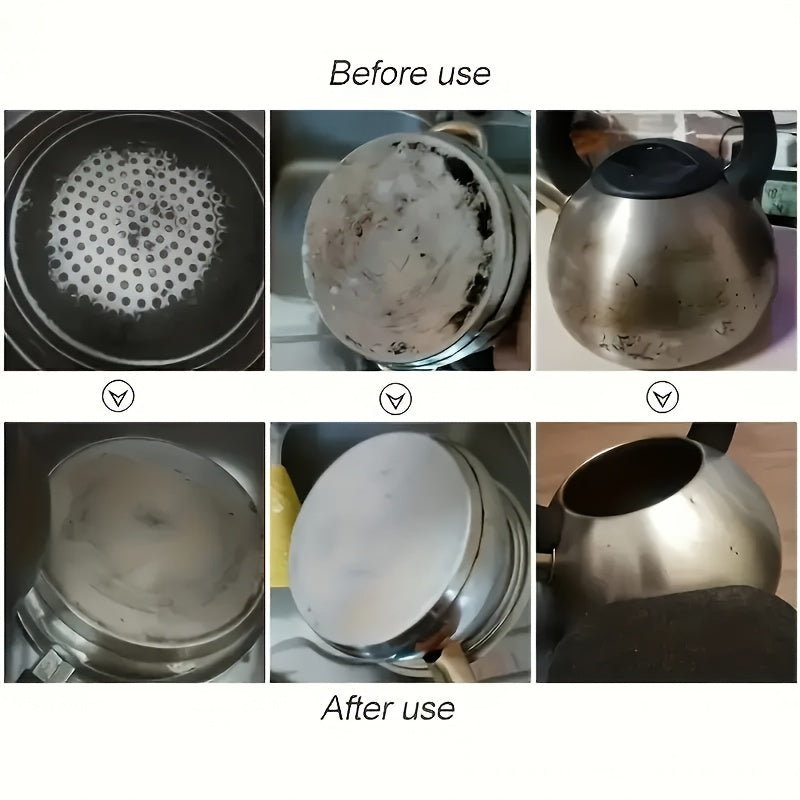 Многофункциональная губка-щетка с пластиковой ручкой для стойких пятен и ржавчины