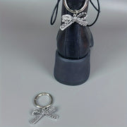 Girls Zinc Alloy Butterfly Bow Shoe Charms, Detachable Heel Decorations
