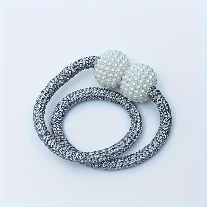 Magnetic Curtain Tiebacks Clips Rope Holdbacks for Draperies and Curtains