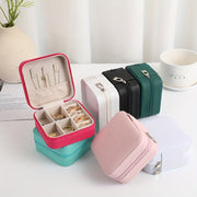 Empty Flip-Top Jewelry Box for Necklaces Rings Bracelets Earrings Storage Organizer