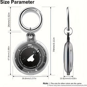 Set de 4 fundas impermeables para Airtag, a prueba de golpes y arañazos, con llavero para mascotas, bolsos y equipaje, transparente