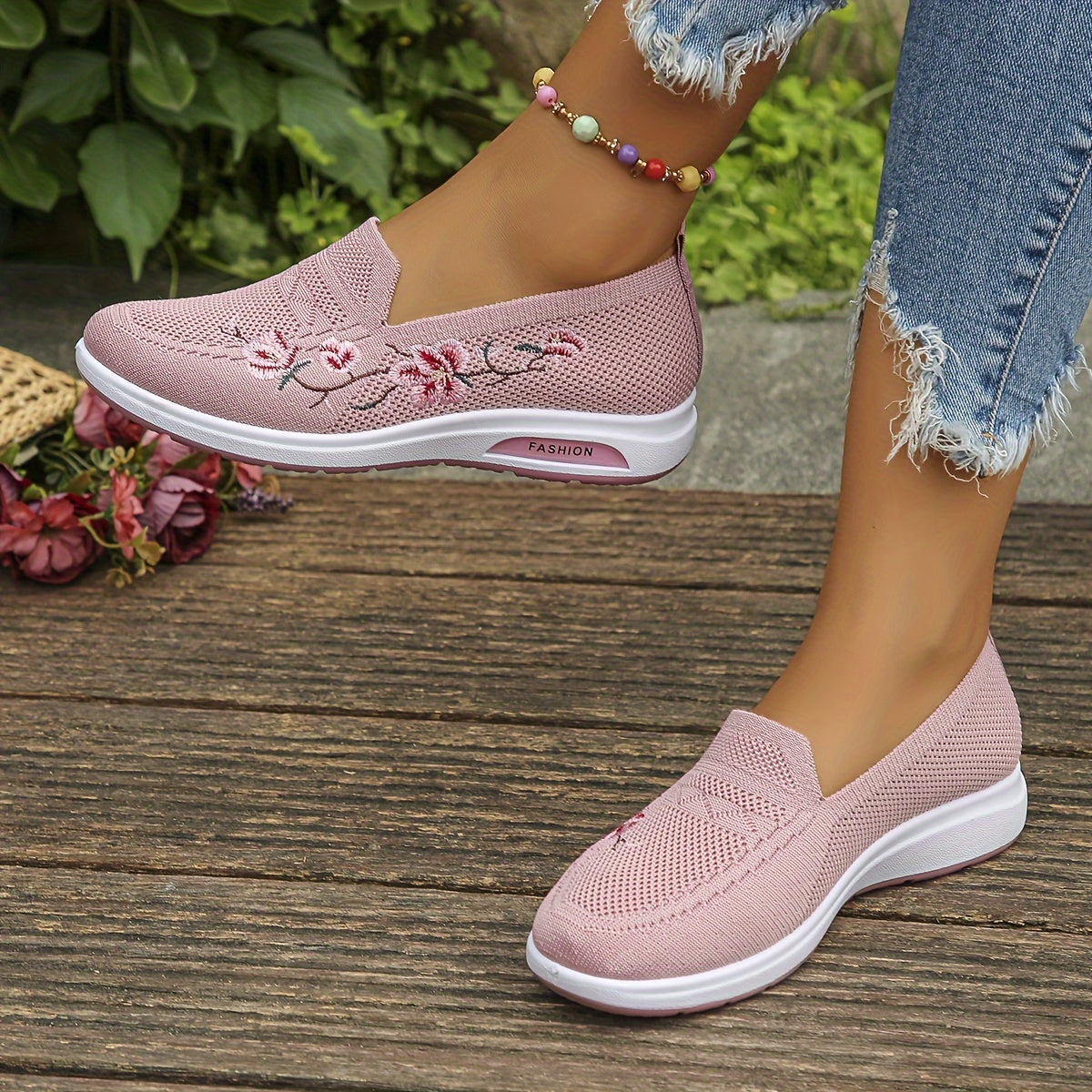 Women's Mesh Breathable Casual Sports Shoes Flat Bottom Comfortable