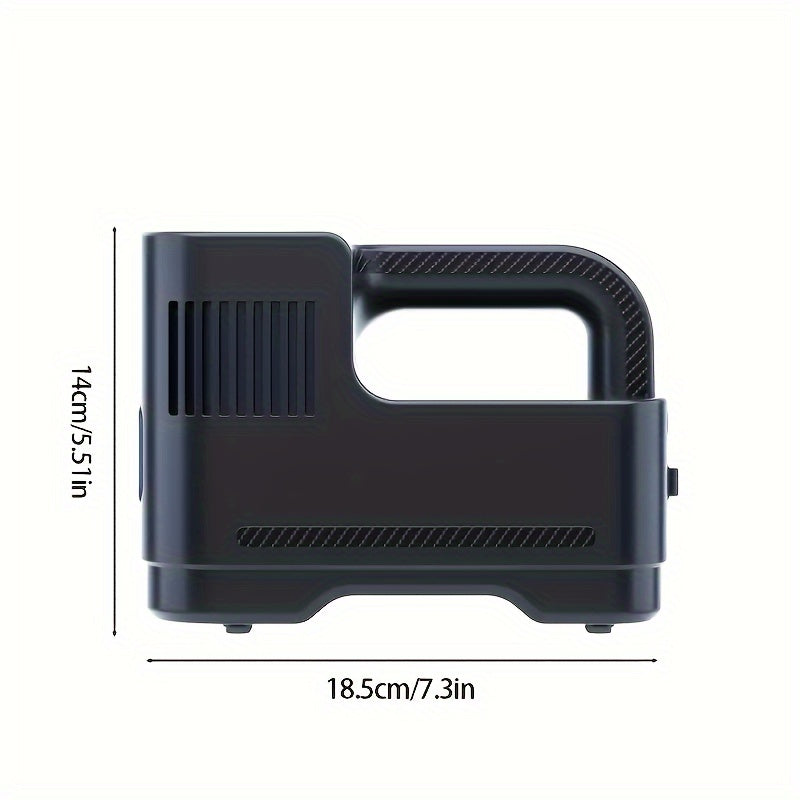 Portable Air Compressor Pump for Cars and Motorcycles with LED Lights and Compact Design