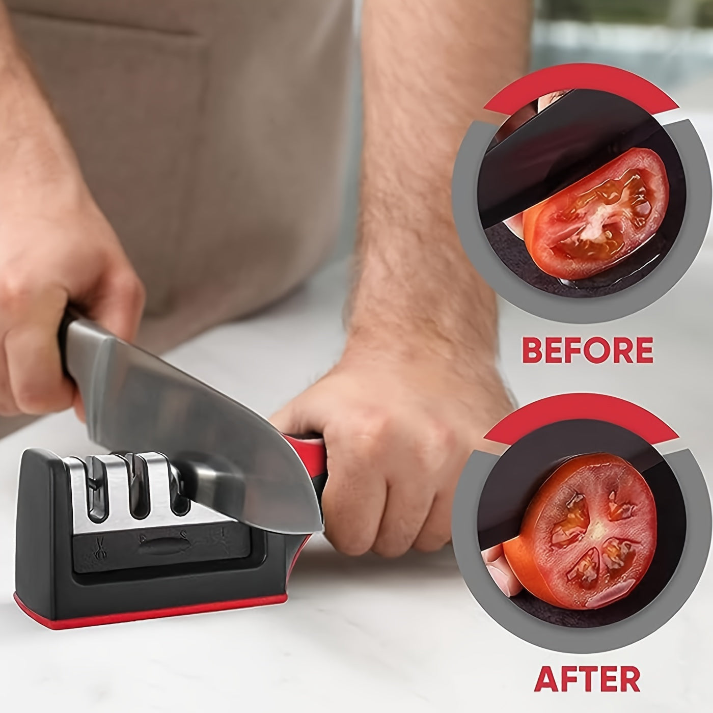 Knife Sharpener 5.08 x 10.16cm Professional Kitchen Tool