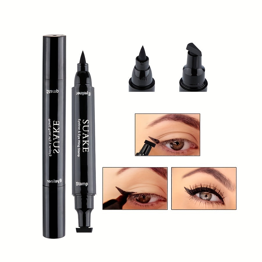 Eyeline Girl Waterproof Double-Head Pen Black Smudge-Proof Long-Lasting