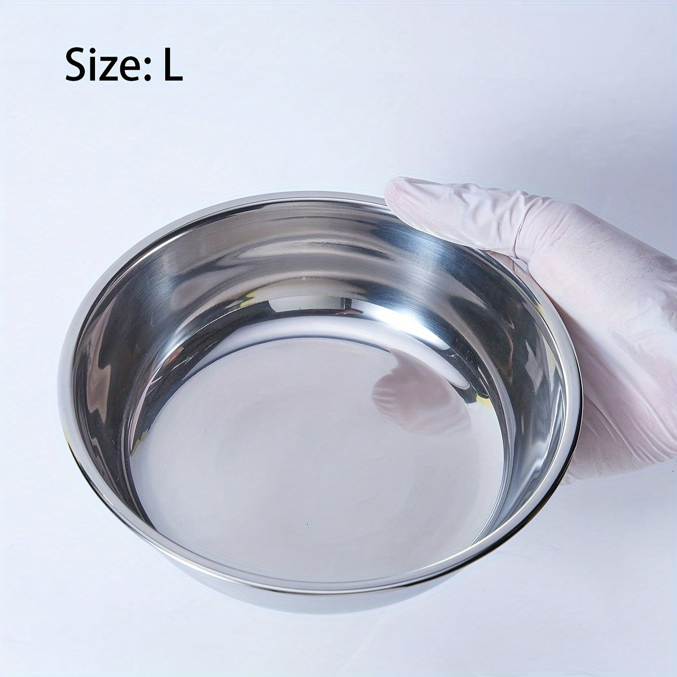 Stainless Steel Pet Bowl for Dogs and Cats Round Slanted Design