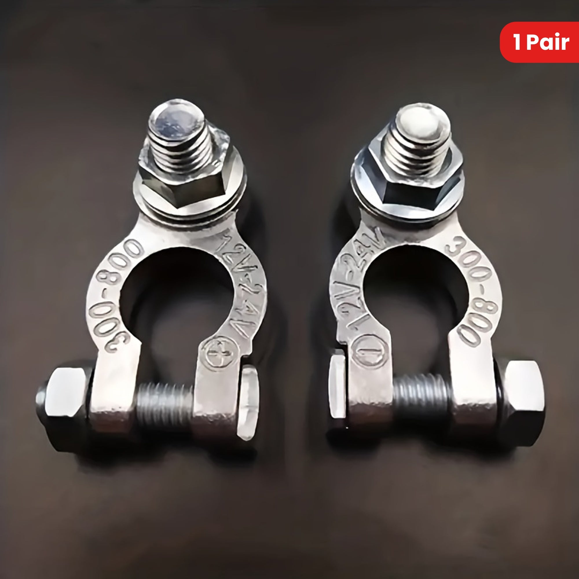 Car Battery Terminal Clamps Pair 12V 24V Wire Cable Quick Release Connectors