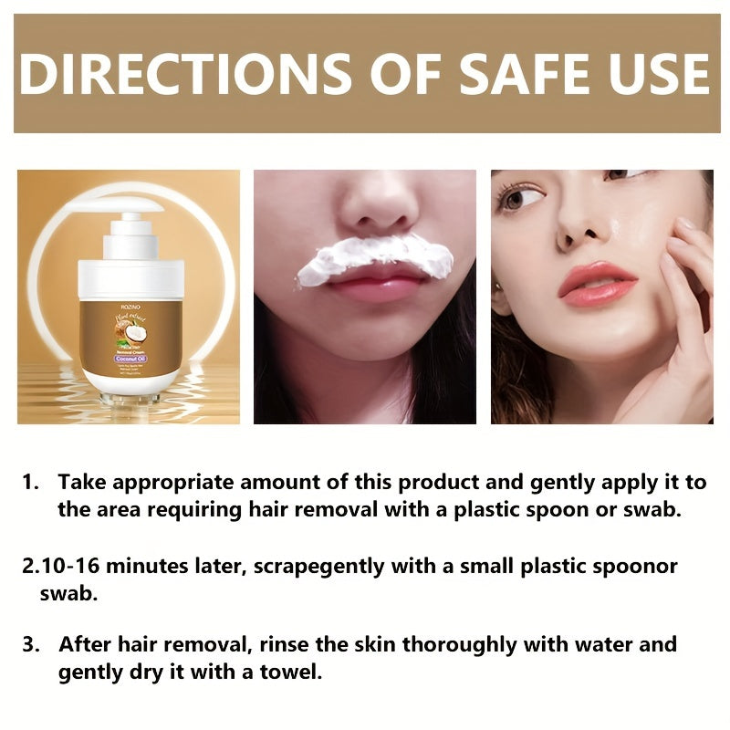 Hair Removal Cream 100g Hypoallergenic Gentle for Sensitive Skin Face and Lips