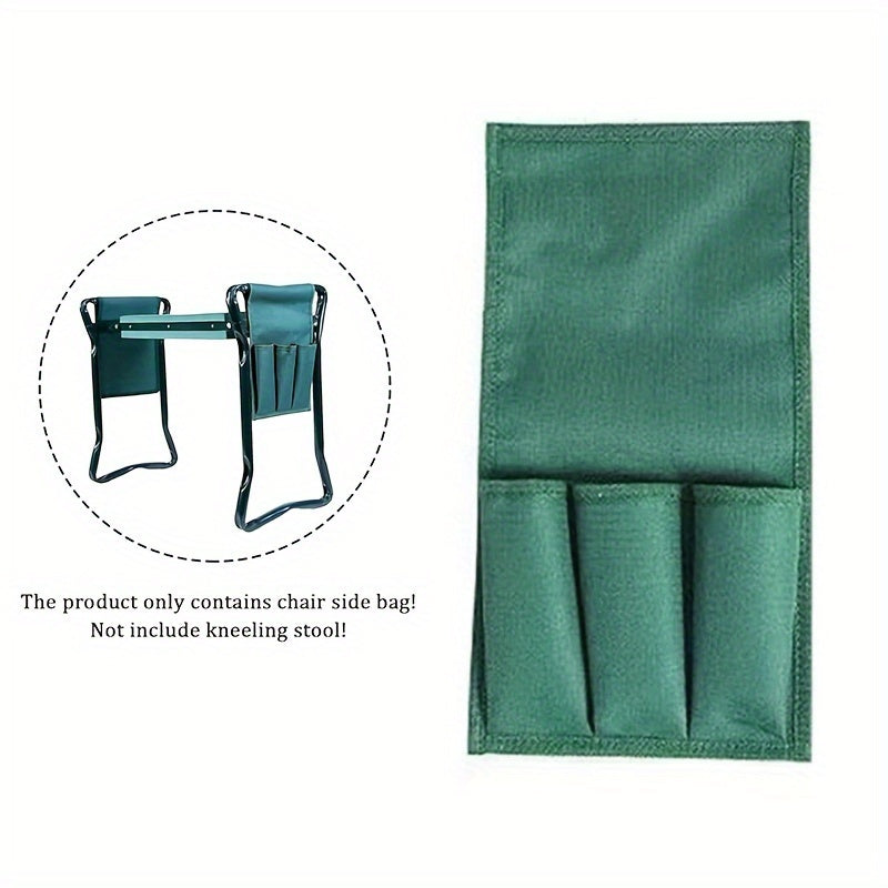 Taburete plegable de rodillas Oxford duradero con bolsillo lateral para jardinería y uso en exteriores