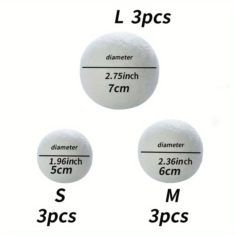 Paquete de 3 bolas de secadora reutilizables, alternativa a suavizante de telas, ayuda para secadora de ropa