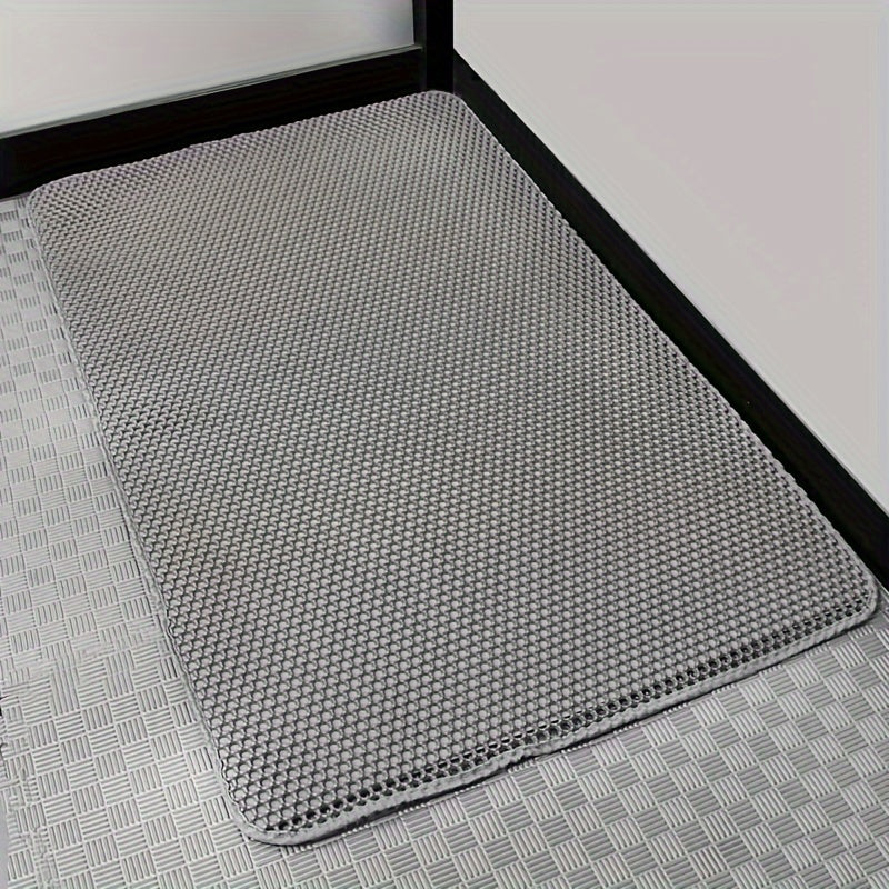 Large Double-Layer Cat Litter Mat Leakproof Spill-Resistant EVA Extra Large