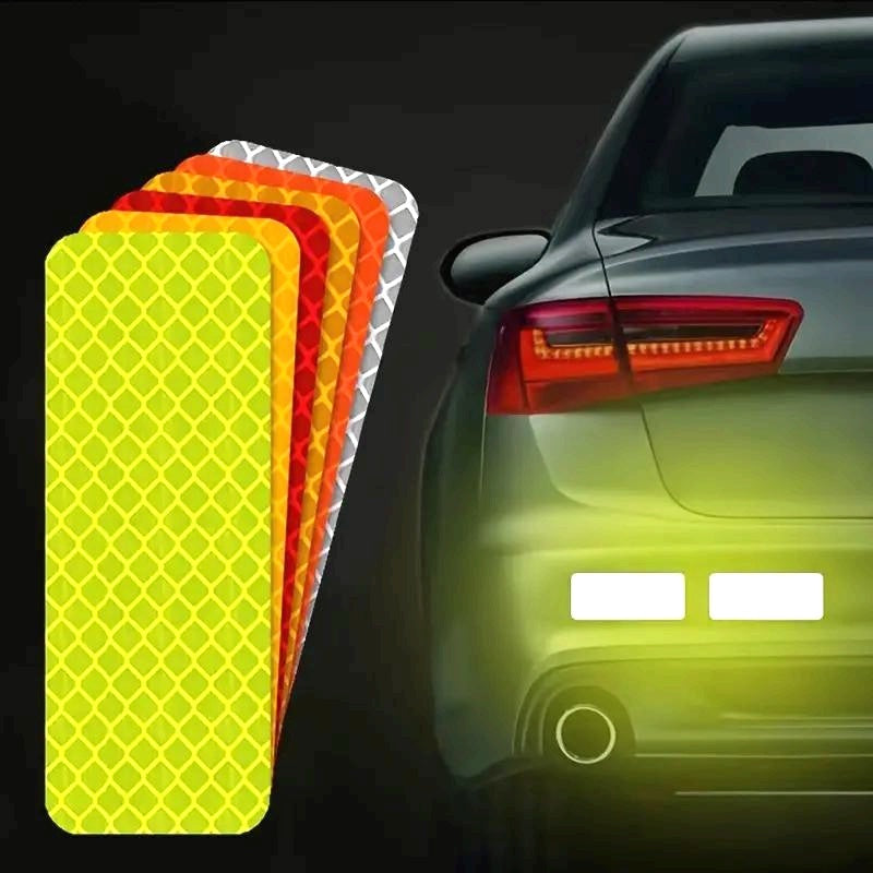 10Pcs Car Bumper Reflective Safety Strips Stickers Night Visibility
