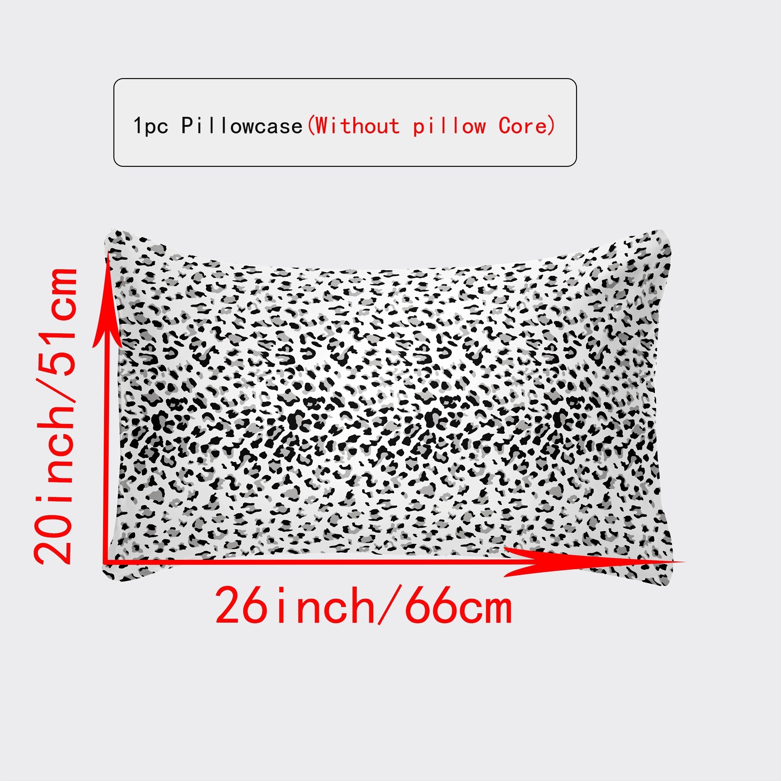 Luxurious Envelope Pillowcase Various Sizes White Gray Plaid Red Green Botanicals Leopard Geometric