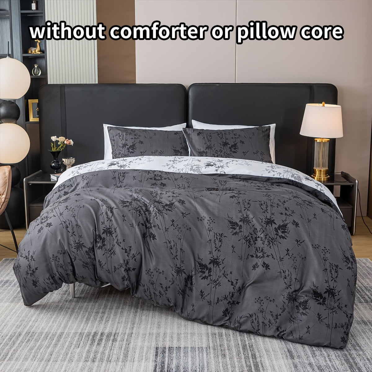 Gul bosma polyester yostiq va yostiqchalari bilan to'liq mavsum uchun yotqizish to'plami