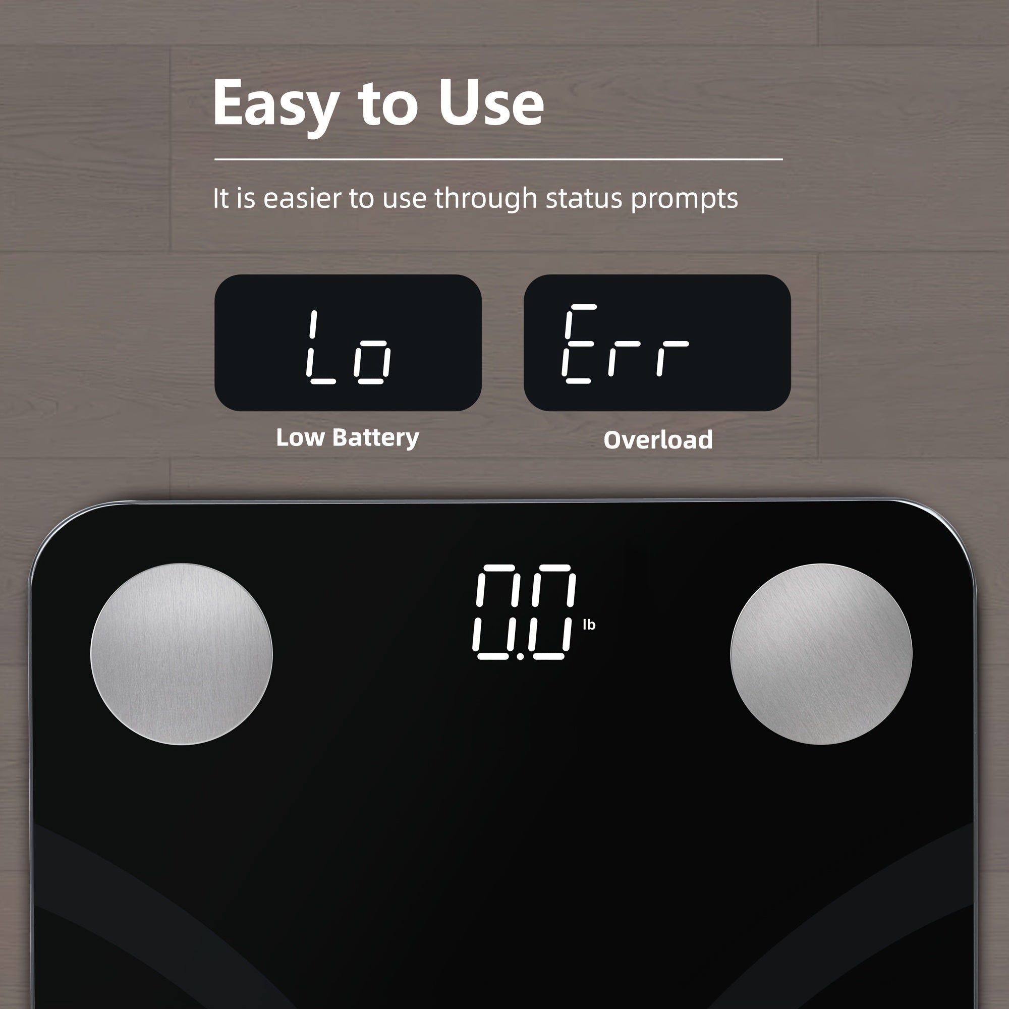Qora rangda 181.44 KG sig‘imi, BMI kuzatuvi va ilova bilan sinxronlash imkoniyatiga ega aqlli skala (batareyalar kiritilmagan).