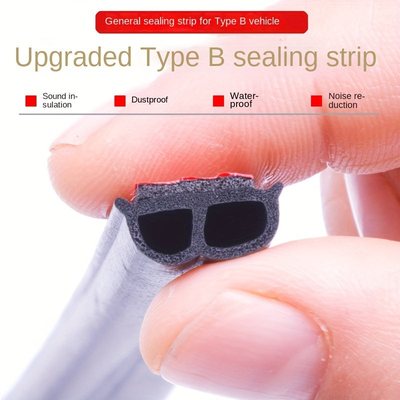 Универсальная уплотнительная лента для дверных краев автомобиля, B-стойки, водонепроницаемая, пылезащитная, шумопоглощающая