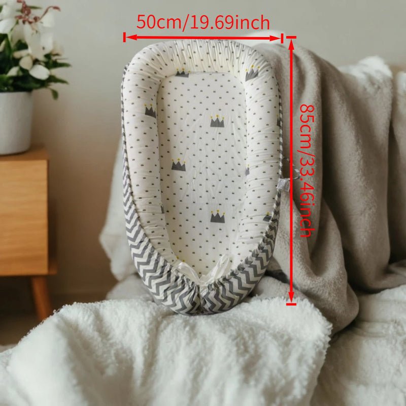 Baby Lounge Chair for Newborns Up to 24 Months Breathable Cotton Soft Cover Gray Portable Floor Seat