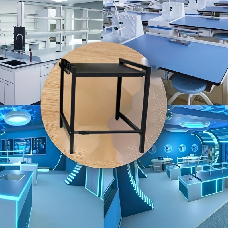 Sozlanadigan karbon po'latdan yasalgan oshxona saqlash qafasi, quloqlar va oqizish plastinkasi bilan