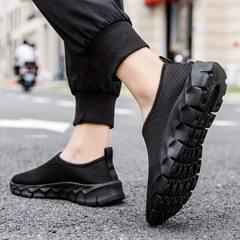 Men's Breathable Lightweight Slip-On Running Shoes for All-Season Outdoor Casual Sports