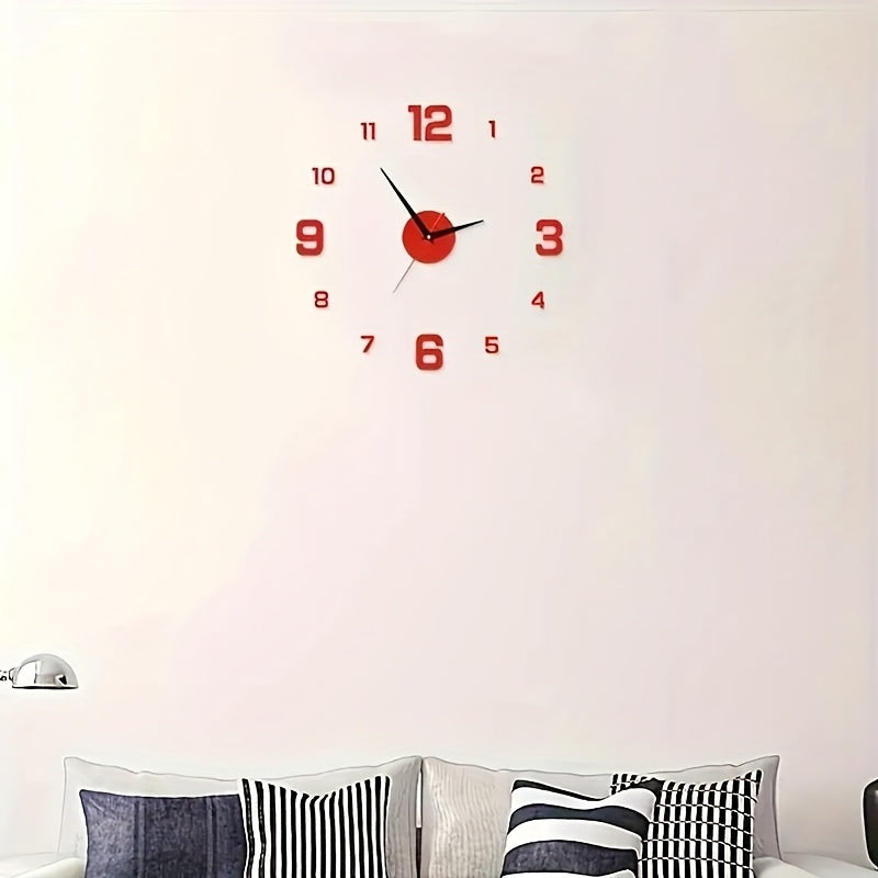 Large LED Digital Wall Clock Silent Battery Powered Glow-in-the-Dark Large Display Office Bedroom Kitchen