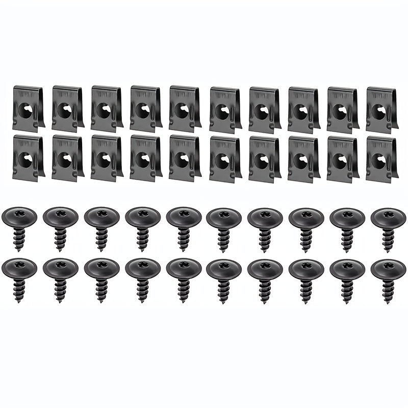 10/20 Pcs Metal U-Bolt Clips Car Body Bumper Baffle Fasteners Engine Hood Baffle Hardware