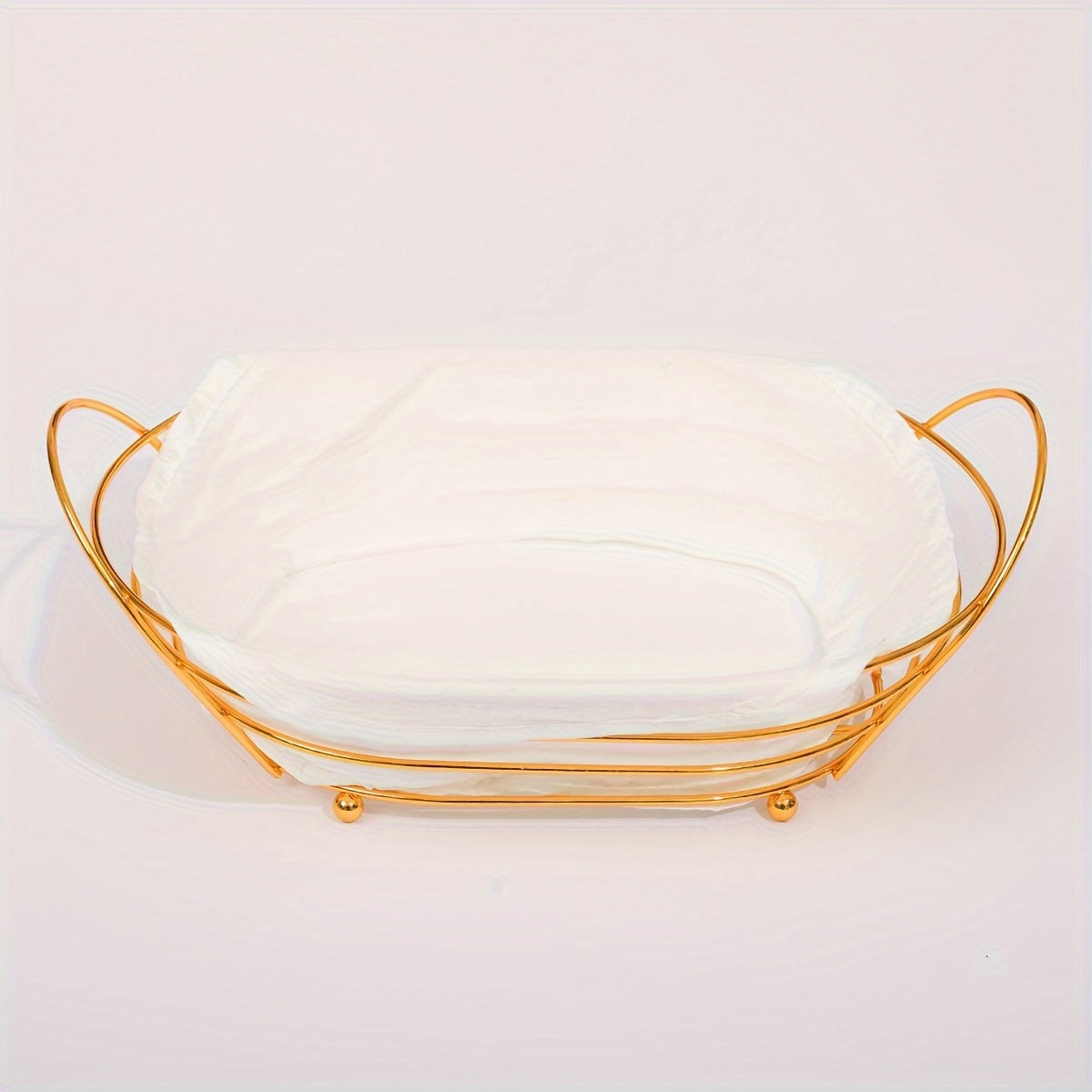 Iron Bread Basket for Storage and Organization of Fruits Snacks and More in Kitchen Bedroom Living Room Office