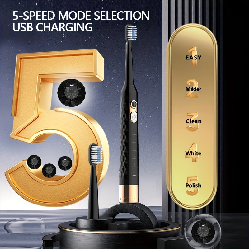 Conjuntos de cepillos de dientes eléctricos para parejas con 6 cabezales de cepillo, levitación magnética