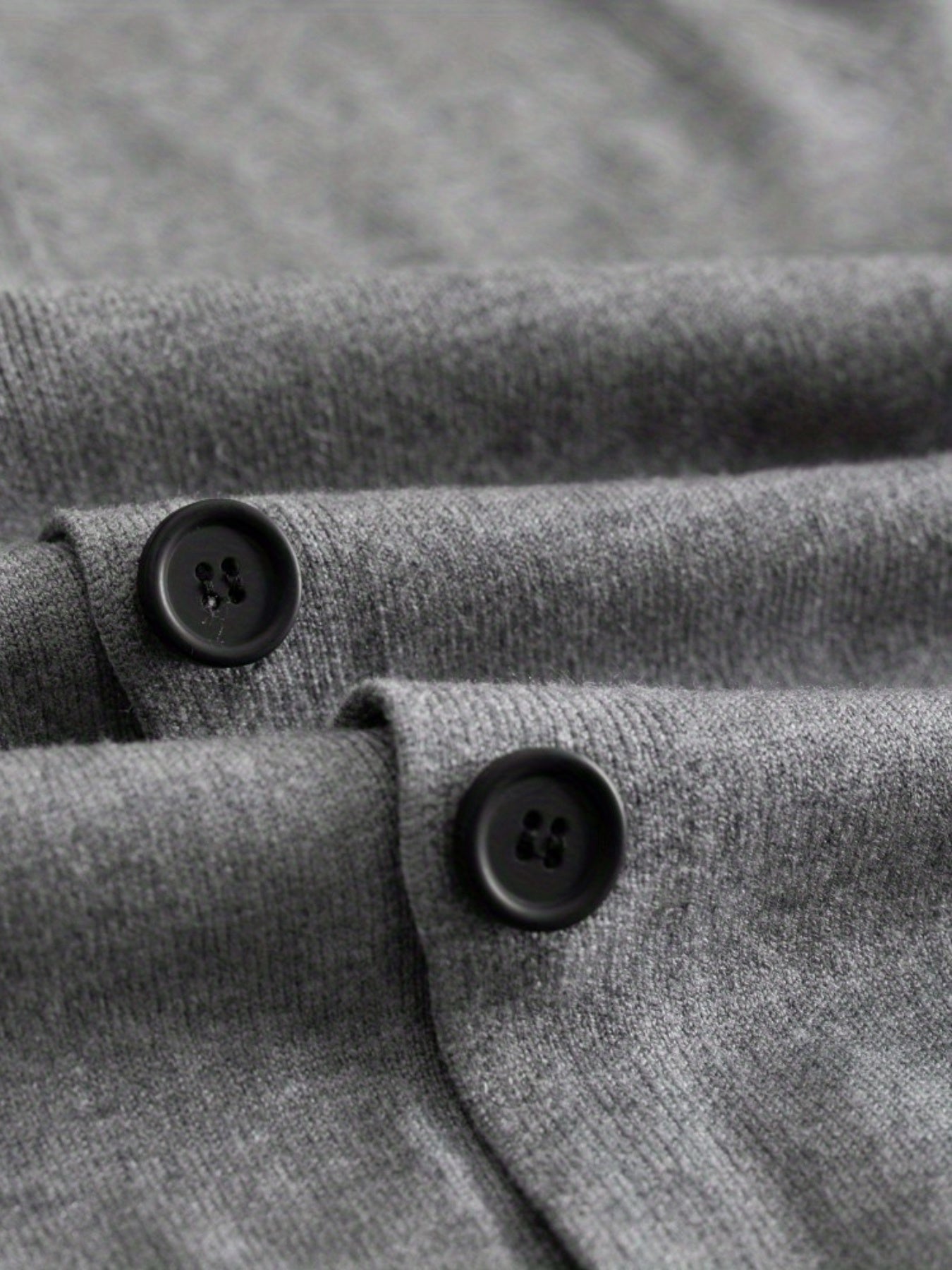 Men's Plus Size V-Neck Cardigan Viscose Blend Long Sleeve Rib Knit Semiformal Spring Fall